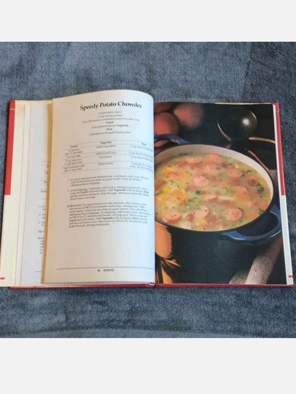 1985 Campbell's Creative Cooking With Soup Hardcover Cookbook, Fall, Winter